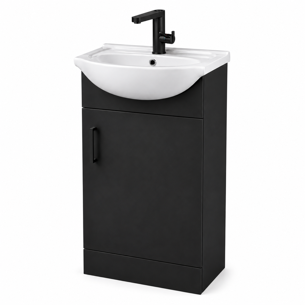 450mm Black Upgraded No Plumbing Sink with Round Basin