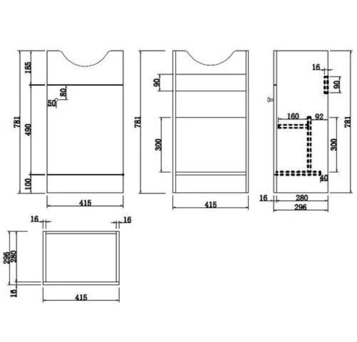 450mm No Plumbing Sink with 4L System