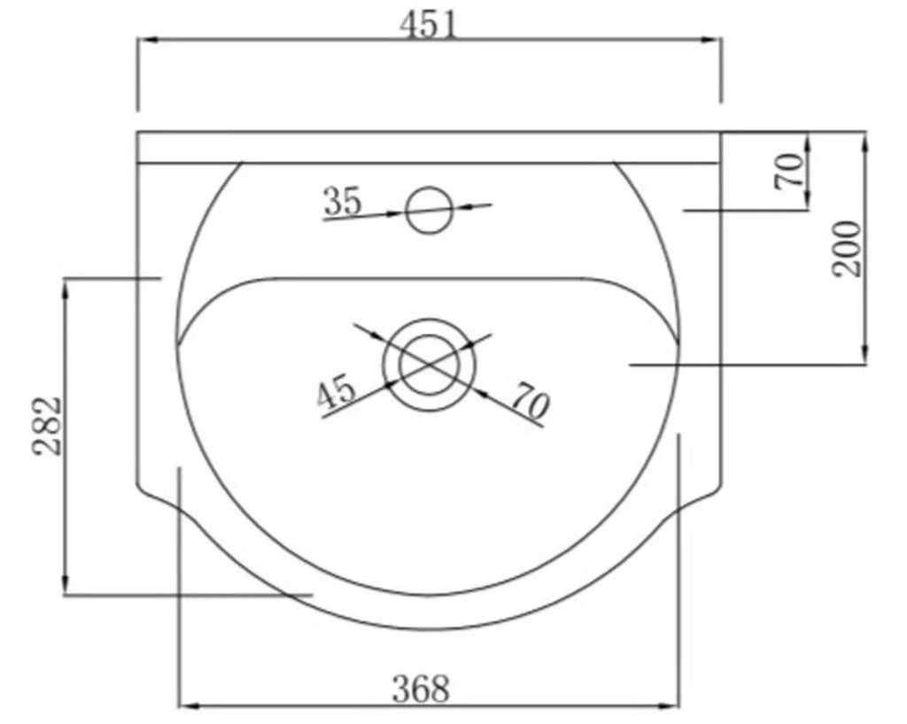450mm No Plumbing Sink with 4L System