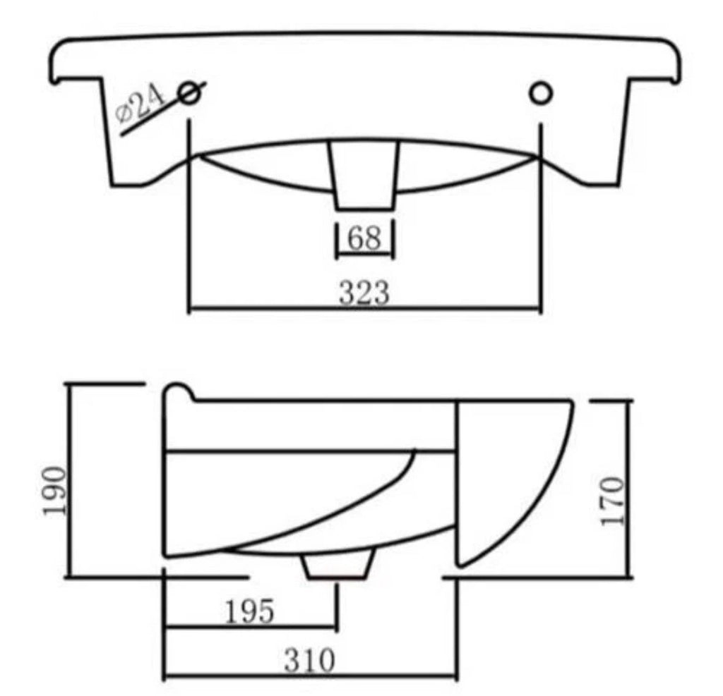 650mm Upgraded Two-Door No Plumbing Sink with Round Basin
